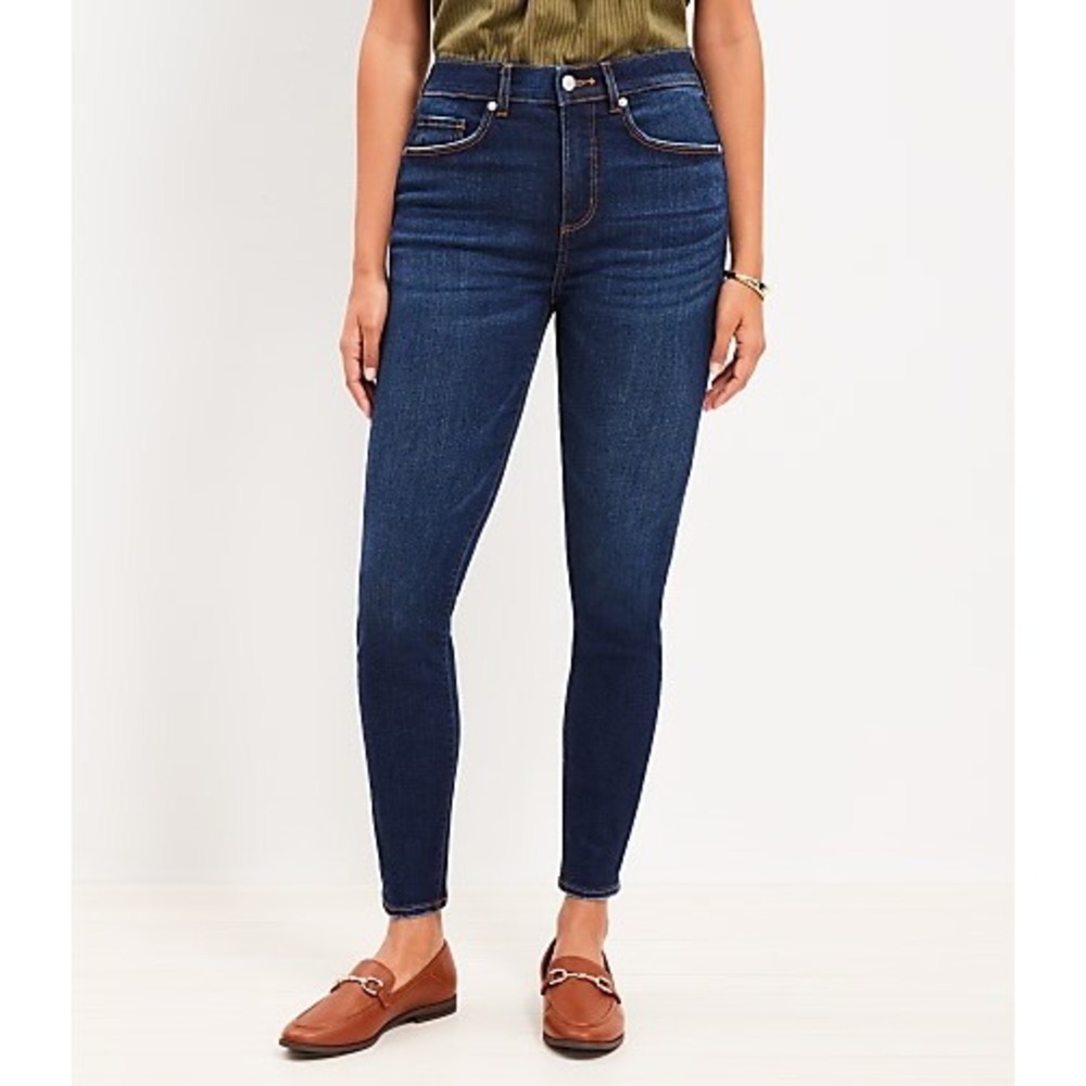 Loft Legging Jeans Dark Wash Skinny‎ Denim Womens 32/14 476363 Indigo Stretch